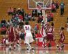 Nikkia Smith pulls in the rebound after Cherelle Moore's missed shot